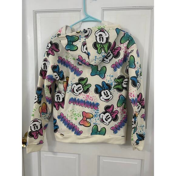 Disney Minnie Mouse Girls Hooded Zip Up Sweater - Size 14/16 - Picture 3 of 3